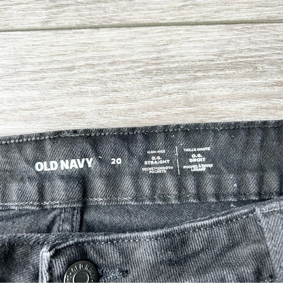 NWT Old Navy High-Waisted OG Straight Jeans in Black Wash - Picture 7 of 16
